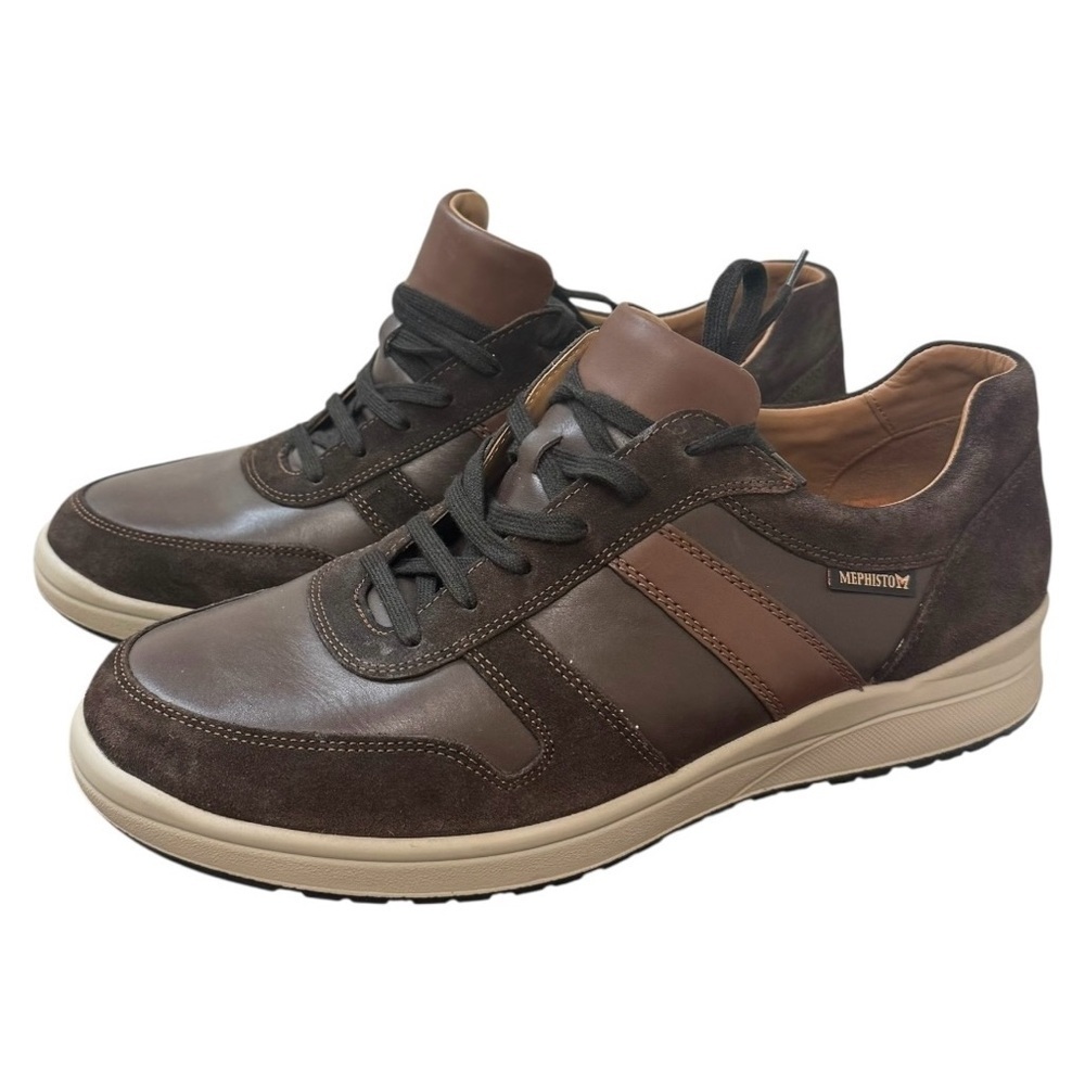 Mephisto Vito Men's Dark Brown and Tan Sneakers Sz 12 Leather and suede - Picture 10 of 15